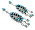 Turquoise Sterling Silver Southwestern Post Dangle Earrings YX53299