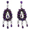 Magenta Turquoise Sterling Silver Southwestern Post Dangle Earrings YX53304