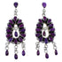 Magenta Turquoise Sterling Silver Southwestern Post Dangle Earrings YX53304