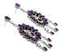Magenta Turquoise Sterling Silver Southwestern Post Dangle Earrings YX53304