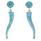 Southwestern Turquoise Sterling Silver Earrings YX53081