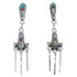 Multicolor Sterling Silver Southwestern Earrings YX53109