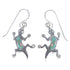 Turquoise Opal Sterling Silver Hook Dangle Lizard Earrings YX52732