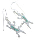 Turquoise Opal Sterling Silver Hook Dangle Lizard Earrings YX52732