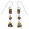 Multicolor Sterling Silver Hook Dangle Earrings YX52796