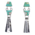 Southwestern Turquoise Opal Sterling Silver Post Dangle Earrings YX52806