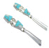 Southwestern Turquoise Opal Sterling Silver Post Dangle Earrings YX52807