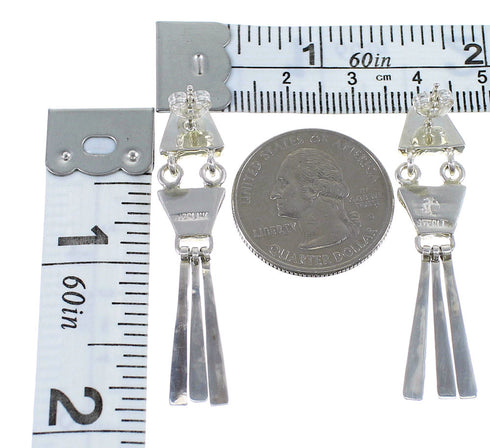 Southwestern Turquoise Opal Sterling Silver Post Dangle Earrings YX52807