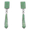 Southwestern Turquoise Sterling Silver Post Dangle Earrings YX52809