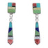 Multicolor Sterling Silver Post Dangle Southwestern Earrings YX52852