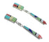 Multicolor Sterling Silver Post Dangle Southwestern Earrings YX52852