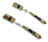Multicolor Sterling Silver Post Dangle Southwestern Earrings YX5286