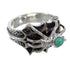 Turquoise Sterling Silver Spider Ring Size 8-3/4 AX53017