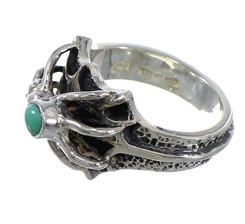 Turquoise Sterling Silver Spider Ring Size 8-3/4 AX53017