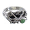 Silver Southwestern Turquoise Spider Ring Size 4-3/4 AX53026