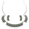 Southwestern Turquoise Genuine Sterling Silver Necklace And Earring Set CX52774