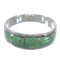 Southwestern Genuine Sterling Silver Turquoise Inlay Ring Size 6-3/4 QX81273