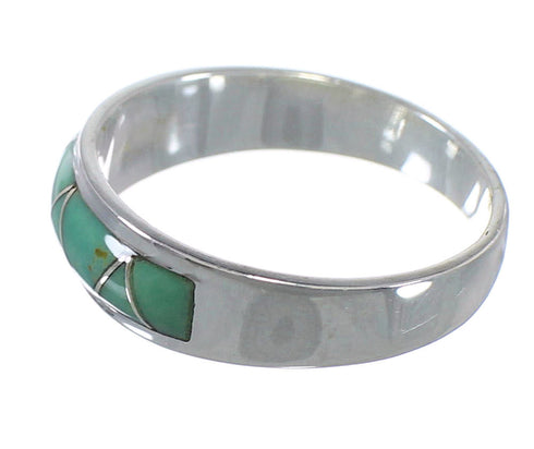 Sterling Silver And Turquoise Ring Size 5-1/4 AX53434