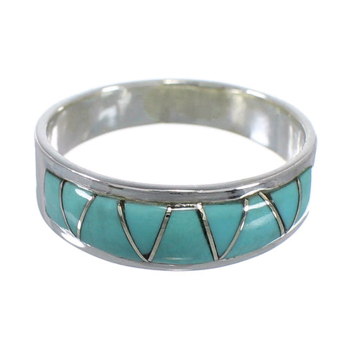 Turquoise Southwest Authentic Sterling Silver Ring Size 6-1/4 AX53455