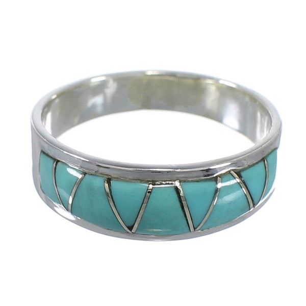 Turquoise Southwest Authentic Sterling Silver Ring Size 6-1/4 AX53455