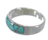 Turquoise Southwest Authentic Sterling Silver Ring Size 6-1/4 AX53455
