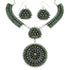 Southwest Needlepoint Turquoise Sterling Silver Necklace And Earring Set CX53703