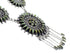 Turquoise Needlepoint Sterling Silver Southwest Necklace And Earring Set CX53839