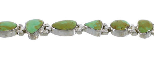 Turquoise Sterling Silver Southwest Link Bracelet AX54091