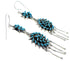 Turquoise Needlepoint Sterling Silver Hook Earrings RX55096