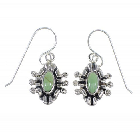 Sterling Silver Turquoise Hook Dangle Earrings RX55267