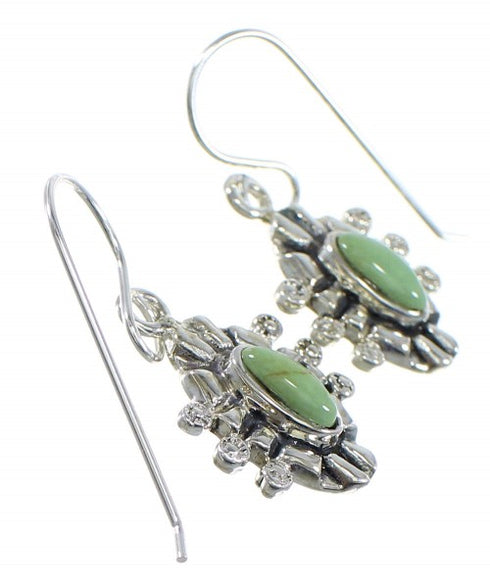 Sterling Silver Turquoise Hook Dangle Earrings RX55267