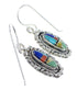 Silver Multicolor Hook Dangle Earrings RX54743