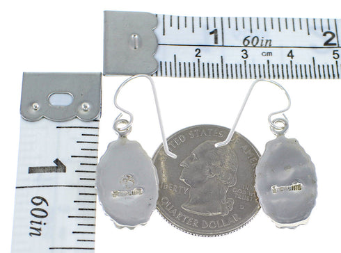 Silver Multicolor Hook Dangle Earrings RX54743