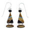 Sterling Silver And Multicolor Inlay Hook Dangle Earrings RX55653