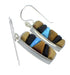 Sterling Silver And Multicolor Inlay Hook Earrings RX55672
