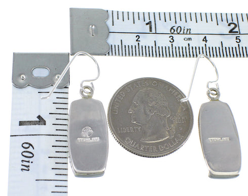 Sterling Silver And Multicolor Inlay Hook Earrings RX55672