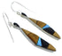 Sterling Silver And Multicolor Inlay Hook Earrings RX55765