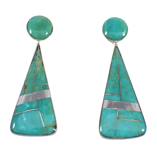 Turquoise Sterling Sterling Silver Post Earrings RX54846