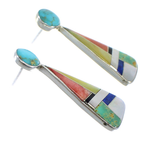 Southwest Silver Multicolor Post Earrings RX54864