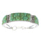 Turquoise Inlay And Silver Southwestern Link Bracelet AX54460