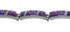 Magenta Turquoise And Opal Silver Link Bracelet AX54620
