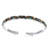 Genuine Sterling Silver Multicolor Southwest Link Bracelet EX55887