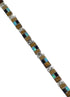 Genuine Sterling Silver Multicolor Southwest Link Bracelet EX55887