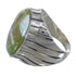 Southwest Turquoise And Opal Sterling Silver Ring Size 9-3/4 AX55513