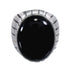 Southwest Sterling Silver Jet Ring Size 9-1/4 AX55563