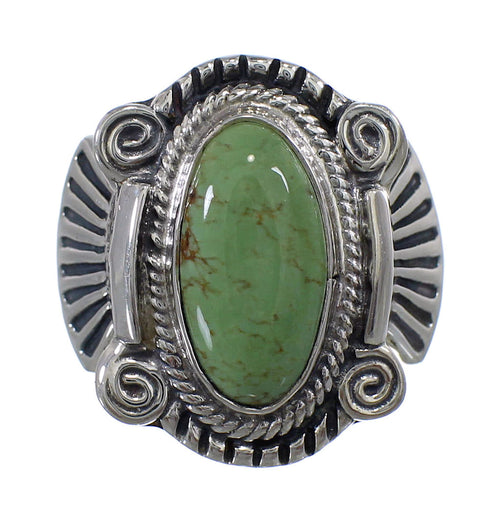 Turquoise Authentic Sterling Silver Ring Size 6-1/4 EX56297