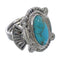 Southwest Genuine Sterling Silver Turquoise Ring Size 5 EX56266