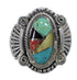 Southwestern Multicolor Inlay And Silver Ring Size 5-1/4 EX56215