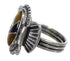 Sterling Silver Southwest Multicolor Inlay Ring Size 5-1/4 EX56285