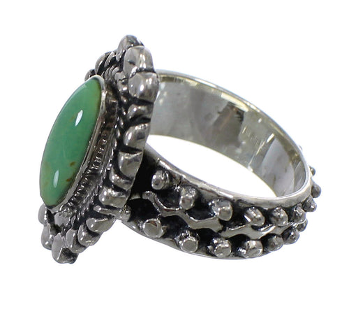 Southwest Turquoise Sterling Silver Ring Size 5-1/2 EX56333
